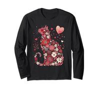Cat Mom & Dad Happy Meowtine's Day Cats Lover Adorable Manga Larga
