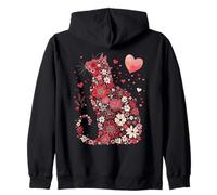 Cat Mom & Dad Happy Meowtine's Day Cats Lover Adorable Sudadera con Capucha