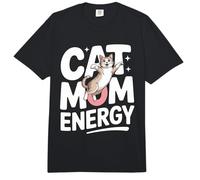 Cat Mom Energy Cute Comfort Colors Adult Heavyweight T-Shirt
