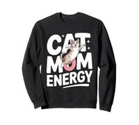 Cat Mom Energy Cute Sudadera