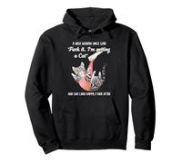 Cat Mom Funny Wise Woman Getting A Cat Cita Humor Arte Sudadera con Capucha