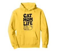 Cat Mom Life, Divertido Amante de los Gatos, para mamás Sudadera con Capucha