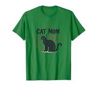 Cat Mom Life: Feline Lover'S Whimsical Paw, Gato Camiseta, Hombre, Verde Kelly, 3XL