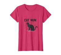 Cat Mom Life: Feline Lover'S Whimsical Paw, Gato Camiseta, Mujer, Rojo Jaspeado, XL