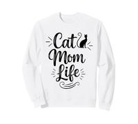 Cat Mom Life - Humor, hogareña, Amante de los Gatos, señora, Gatos, mamás Sudadera