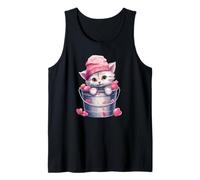 Cat Mom Valentines Graphic For Girls and Grandma Cute Kitten Camiseta sin Mangas