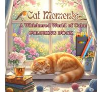 Cat Moments: A Whiskered World of Calm: 50 Delightful Scenes to Color for Relaxation, Joy, and Feline Fun