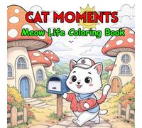 Cat Moments: Meow Life Cozy Holiday Hygge and Cozy Activities Coloring Book for Adults & Teens - Relaxing Stress-Relief Christmas Gift