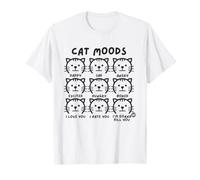 Cat Moods Funny Cat Emotion Chart Camiseta