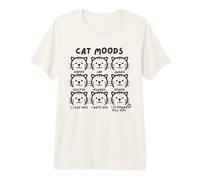 Cat Moods Funny Cat Emotion Chart Camiseta Premium