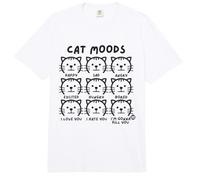 Cat Moods Funny Cat Emotion Chart Comfort Colors Adult Heavyweight T-Shirt