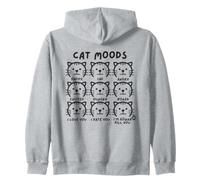 Cat Moods Funny Cat Emotion Chart Sudadera con Capucha
