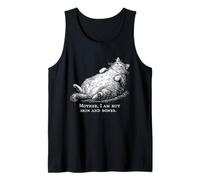 Cat Mother I Am But Skin and Bones para Mujeres Hombres Divertido Camiseta sin Mangas