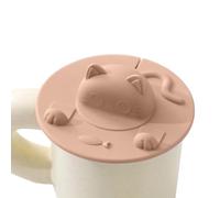 Cat Mug Lids - Silicone Cover for Daily Use | Heat Resistant Silicone with Dishwasher Safe Feature, Tea Coffee Milk Beverage Protective Lid, Travel Home Office Desktop Study Application
