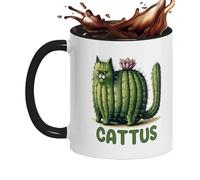 Cat Mugs, 11oz Ceramic Cartoon Style Cat Drinkware With Handle Whimsical Animal Tea Coffee Mug For Animal Lovers Home Office Living Room Classroom Desk Use, Cute Novelty Kitchenware Category