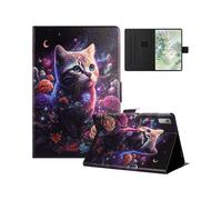 (Cat, Multicolor) For Lenovo Tab P11 Gen 2 TB-350 Case Pattern Printed Stand Litchi Texture Leather Tablet Cover with