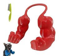 Cat Muscle Arms, Cat Collar, Kitten Supplies, Adjustable Lightweight Design, for Pet Dress-Up, Cosplay, Parties & Photos, Funny Halloween Cats Costume (Red)