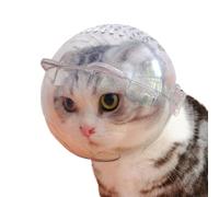 Cat Muzzle - Anti Bite Cat Hood | Transparent Muzzle | Head Cover | Breathable Astronaut Muzzle | Multipurpose Kitten Hood | Spherical Pet Head Cover for Nail Trimming