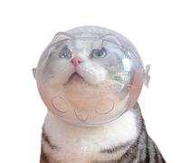 Cat Muzzle - Anti Bite Cat Hood | Transparent Muzzle | Head Cover | Breathable Astronaut Muzzle | Multipurpose Kitten Hood | Spherical Pet Head Cover for Nail Trimming