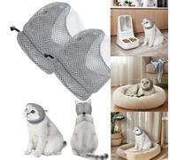 Cat Muzzle for Grooming,Adjustable Cat Muzzle for Grooming and Biting Prevention, 2026 Breathable TPU Material, Perfect for Cats' Nail Trimming, Bathing & Vet Procedures (2PCS M)