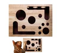 Cat Nail File Box - Wooden Interactive Pet Scratcher, Nail File Puzzle Toy for Enrichment, Sensory Play Accessory, Cat Scratcher with Durable Design, Puzzle Box for Boredom Relief, and Indoor Fun