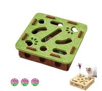 Cat Nail File Enrichment Box, Cat Felt Scratch Puzzle Box, Cats Puzzle, Stress-Free Nail Care Alternative to Clippers & Grinders, Interactive Toy for Indoor Cats (A)