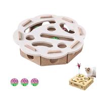 Cat Nail File Enrichment Box, Cat Felt Scratch Puzzle Box, Cats Puzzle, Stress-Free Nail Care Alternative to Clippers & Grinders, Interactive Toy for Indoor Cats (F)