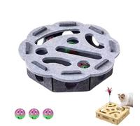 Cat Nail File Enrichment Box, Cat Felt Scratch Puzzle Box, Cats Puzzle, Stress-Free Nail Care Alternative to Clippers & Grinders, Interactive Toy for Indoor Cats (G)