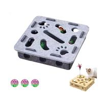 Cat Nail File Enrichment Box, Cat Felt Scratch Puzzle Box, Cats Puzzle, Stress-Free Nail Care Alternative to Clippers & Grinders, Interactive Toy for Indoor Cats (C)