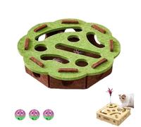 Cat Nail File Enrichment Box, Cat Felt Scratch Puzzle Box, Cats Puzzle, Stress-Free Nail Care Alternative to Clippers & Grinders, Interactive Toy for Indoor Cats (E)