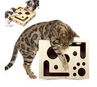 Cat Nail File Enrichment Box - Interactive Cat Scratch Puzzle Toy with NailFile & Puzzle Features - Stimulates Natural Behavior, Reduces Boredom, Durable, Ideal for Indoor Cats (Nail File)