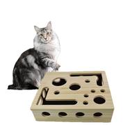 Cat Nail File Scratcher Puzzle Box, Interactive Enrichment Toy with Sandpaper for Indoor Cats, Boredom Relief and Scratching Activity