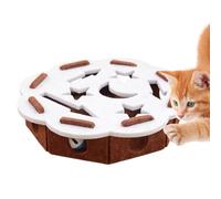 Cat Nail Scratcher Box, Felt Scratching Puzzle Toy with Bell Balls Interactive Exercise Cat Scratch Board , Mental Stimulation Feature, Pet Activity Toy Categoría para gatitos Cats Home Indoor