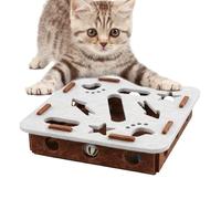 Cat Nail Scratcher, Felt Scratching Puzzle Board With 2 Bell Balls, Interactive Cat Scratch Box Toy With Enrichment Play Design For Exercise Mental Stimulation Floor Kitten Home Outdoor Travel Use
