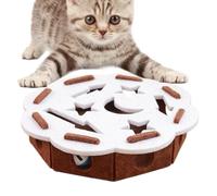 Cat Nail Scratcher, Felt Scratching Puzzle Board With 2 Bell Balls, Interactive Cat Scratch Box Toy With Enrichment Play Design For Exercise Mental Stimulation Floor Kitten Home Outdoor Travel Use