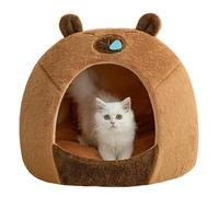 Cat Nest, Capybara Shaped Pet Bed, Warm Kitten Nest, Small Dog House Indoor, Removable Pet Bed 36xCovered Dog Cat Bed, Insulated Pet House, Comfortable Cat Bed, Cozy Dog House34cm/14.17x13.39 Inches