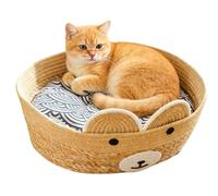 Cat Nest House - Pet Cave Bed | 35x35x13cm Cotton Rope with Soft Cotton Pad, Lightweight 350g to 400g Material with Washable Features, Animal Sleeping Category, Kitten Puppy Lounger Pack for Home