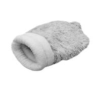 Cat Nest - Plegable Soft Semi Enclosed Plush Cave | 23,6 x 11,8 in Warm Kitten Bed for Interior & Outdoor Use, Living Room, Balcony, Autumn & Winter Comfort for Pet and Small Animals
