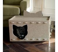 Cat Nesting Box - Cat Scratch House | Cueva de enfriamiento de fieltro de gatito | Cama de túnel de gatito de fieltro | Separable de fieltro espacioso gato nidio | Conjunto de rompecabezas de doble