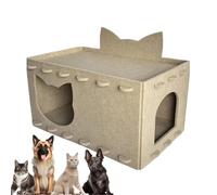 Cat Nesting Box, Felt Kitten Tunnel Bed, Double Layer Puzzle Assembly House, 21,65 x 14,96 x 12,99 pulgadas, Compact Versatile Ideal para Camping Home Apartment Scratching & Resting