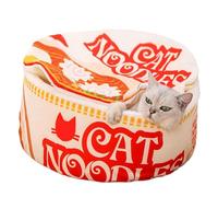 Cat Noodle House, Soft Bowl Pet Bed, 15.75x15.75x7.87 inches Warm Shelter with Removable Cushion, All Season Plush Pet Nest, Cat Bed with Comfortable Base, Indoor Pets Resting House for Small Medium