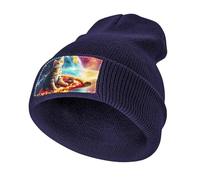 Cat On A Pizza Planet - Gorro suave para hombre, gorro de invierno cálido y holgado para mujer