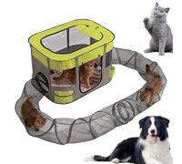 Cat Outdoor Tunnel, Pet Tunnels Enclosure, Spacious Kitten Playground, Easy Setup Design, Strong Weather Resistant Material, 1-Pack, Compact Ideal for Garden, Lawn, Yard, Balcony