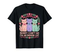 Cat Owners Introverts Sorry I Can't Go I'm An Indoor Cat Camiseta