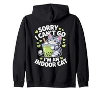 Cat Owners Introverts Sorry I Cant Go Im An Indoor Cat Sudadera con Capucha