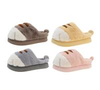 Cat Pantofole Di Peluche Pantofole Coppia Confortevole Inverno Morbido Caldo Per Camera Da Letto Interna