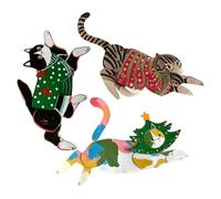 Cat Paper Doll Kit - Fun Flexible Posable Bulldog Decor | Animal Figure Paper Craft Set For Desktop, School, Home, Party, Hobby, Halloween, Holiday, Birthday, And Dormitory Decoration