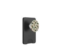 Cat Pattern Green Fall Leaf Flowers PopSockets PopWallet para MagSafe