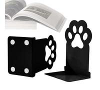 Cat Paw Bookends - 2-Piece Shelf Organizer, Iron Book Support for Holding, Modern Desk Book Ends, Storage Gear with Anti-Slip Base, Library Desk Tool for Organizing Displaying and Supporting