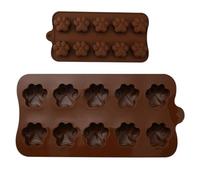 Cat Paw Chocolate Mold - Silicone Baking Mold, 10 Cavity Non Stick | Flexible Pet Treat Molds, Animal Paw Print Molds, Food Grade Dog Puppy Cookie Treat Oven Safe For Home Baking